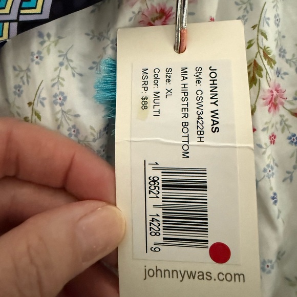 Floral Bikini Bottom Johnny Was MIA NWT size XL - Picture 5 of 5